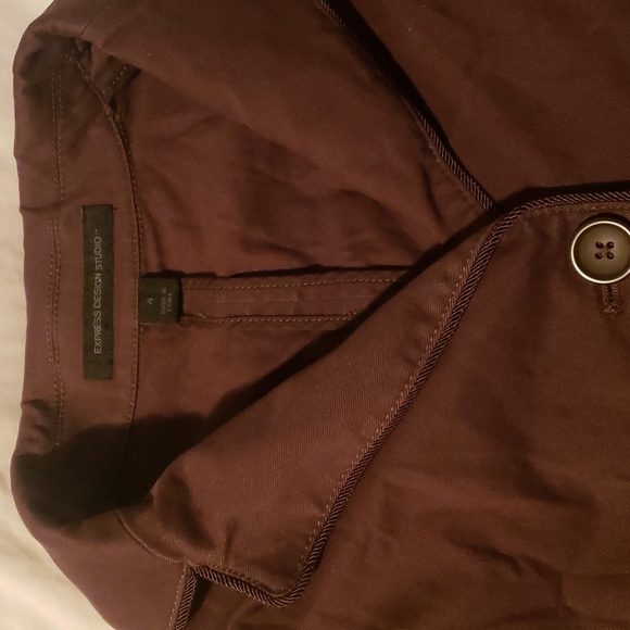 Express Design Studio Brown Blazer Size 4 - Picture 5 of 6